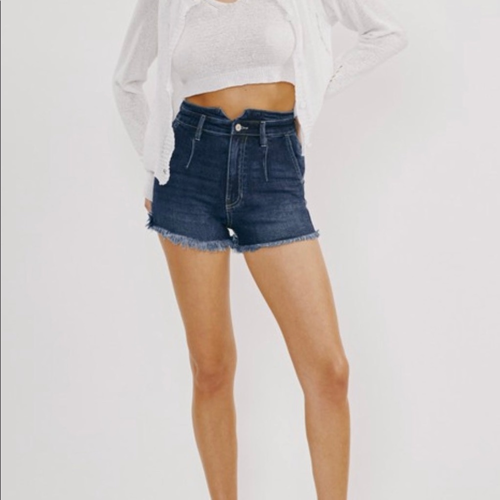 KanCan high waist frayed shorts